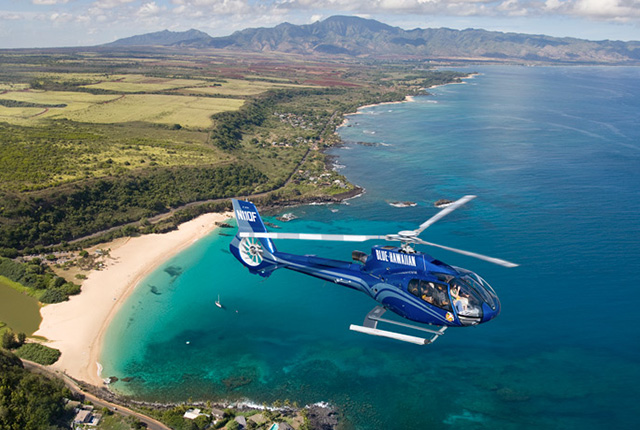 蓝色直升机夏威夷生态之星檀岛景集